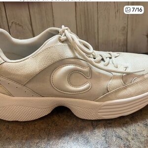 Coach Women's Signature Canvas Tech Runner Sneakers in White